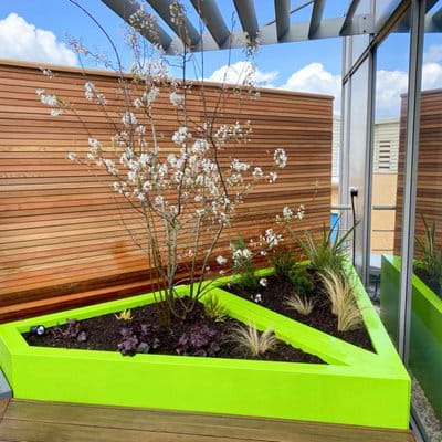 Bespoke Fibreglass Planters for Roof top Terrace